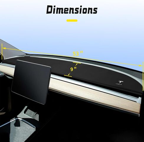 Tesla Dashboard Cover for Model 3 Model Y 2017-2023, Flannel Dash Cover with Silicone Anti-Slip, Tesla Accessories Interior for Model 3/Y 2017-2020 2021 2022 2023 in Saudi Arabia
