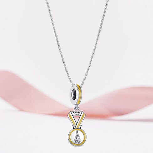 KEQ LET'S GO Travel Compass Charm Fit for Pandora Moment Bracelets 925 Sterling Silver Adventures Backpack Airplane Bead Charm Gift for Women in Kuwait