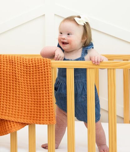 Bella Tunno Waffle Baby Blankets – Breathable, Lightweight, and Soft Boy and Baby Girl Blankets, Waffle Knit Throw Nursery Must Haves, Oeko-TEX Certified (Rain) in Saudi Arabia