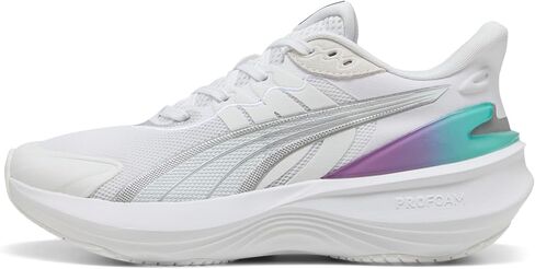 PUMA Women's Pulse Pro Running Shoes, White-Silver, 6.5 in Saudi Arabia
