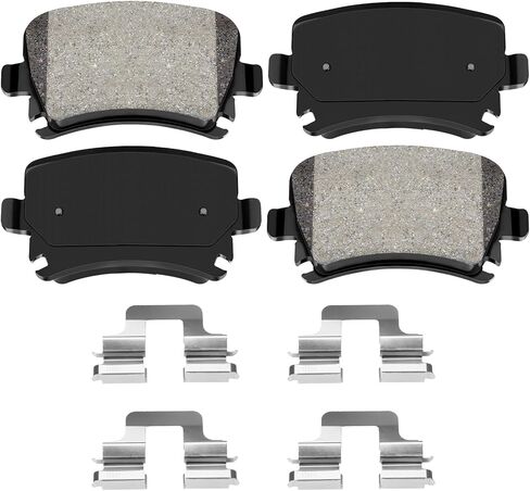 Automotive Replacement Rear Brake Pads Fit Chrysler 200/Sebring,Dodge Avenger/Caliber,Jeep Compass/Patriot,Mitsubishi Lancer/Outlander,Ceramic Disc Brake Pads for Car Rear Rotors (HZ1037) in Kuwait