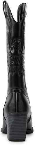 Alpine Swiss Sadie Womens Cowboy Boots Western Cowgirl Boots Mid Calf Chunky Block High Heel Booties in Saudi Arabia