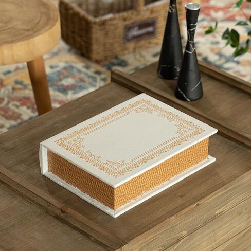 Vintiquewise Set of 4 Vintage Book Design Decorative Boxes – Wedding Card Boxes, Keepsake Boxes, Craft Storage, Jewelry Organizers, Safe Boxes, Table Decor, or Simply as Decorative Storage, Green in Kuwait