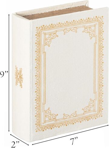 Vintiquewise Set of 4 Vintage Book Design Decorative Boxes – Wedding Card Boxes, Keepsake Boxes, Craft Storage, Jewelry Organizers, Safe Boxes, Table Decor, or Simply as Decorative Storage, Green in Kuwait