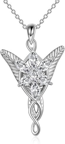 POPLYKE Sterling Silver Arwen Evenstar Necklace for Mom Girls Wife Girlfriend Birthday Valentines Day in Saudi Arabia
