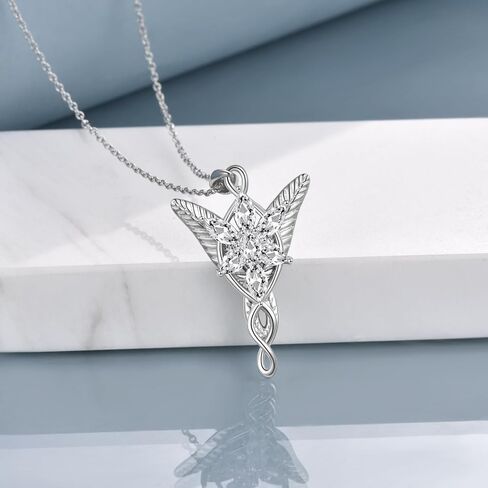 POPLYKE Sterling Silver Arwen Evenstar Necklace for Mom Girls Wife Girlfriend Birthday Valentines Day in Saudi Arabia