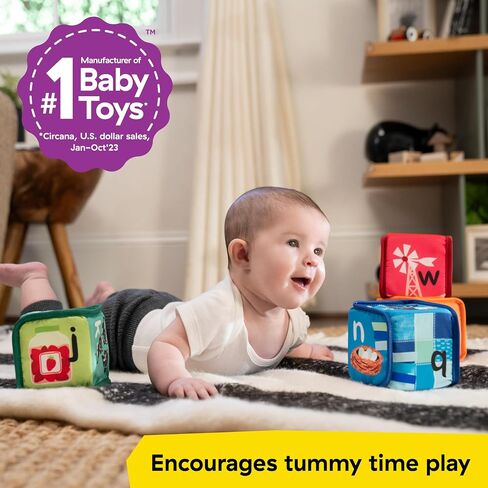 Baby Einstein Alpha Stacks Soft Blocks, Multisensory and Lightweight, Ages 3 Months and Up in Saudi Arabia