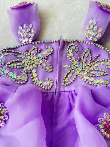 Baby Girl Pageant Dress Handmade Beaded Dresses Toddler Pageant Girl's Princess Dress in Saudi Arabia