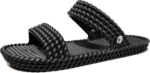 LAVAU Slide Sandals for Women, Slip-On Waterproof Slippers with Two Strap for Beach/Pool/Shower/Outdoor, Recyclable in Kuwait