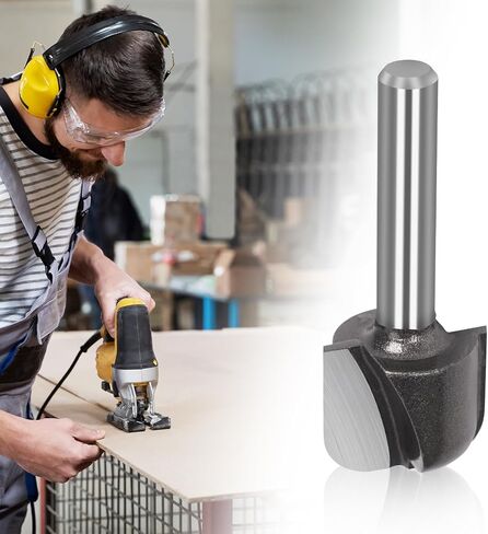 1/4 "شانك وعاء ودرج التوجه CNC بت ، قطر القطع 3/4 بوصة مع طرف كربيد لقطعة طحن آلة التوجيه الخشبية in Kuwait