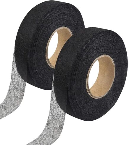 140 Yards 3/4 Inch Hemming Tape, Black White 2 Rolls No Sewing Hem Tape Iron on Stitch Witchery Tape for Curtain Pants Dress Crafting Projects in Kuwait