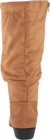 AmeriMark Women's Faux-Suede Adina Wide-Calf Boots - Comfortable, Stylish, Durable, Side Zipper, Excellent Traction in Kuwait