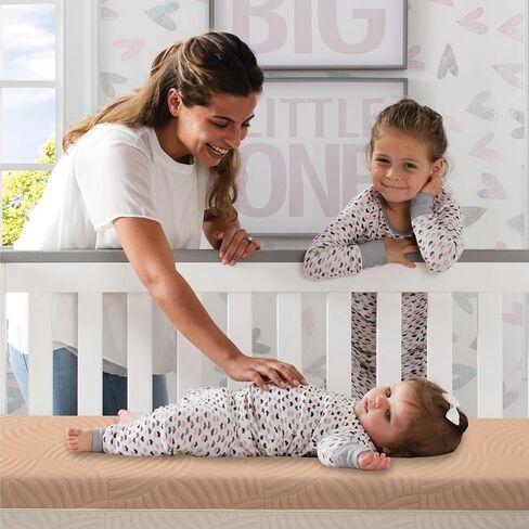 Delta Children Summer Breeze Mattress - Breathable Baby Crib & Toddler Mattress with Cloud Core + Delta Children Fitted Crib Sheets for Girls and Boys (Pack of 2), Safari Friends (Bundle) in Saudi Arabia