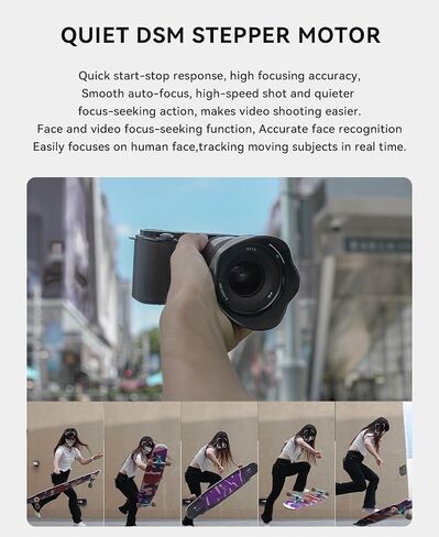 YONGNUO YN16MM F1.8S DA DSM AF/MF APS-C Frame Wide Angle Prime Lens for Sony E Mount Cameras Compatible with Sony ZV-E10,α6700,α6400,A6600,A6100 in Saudi Arabia