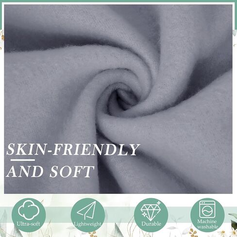Buryeah 36 Pack Wedding Fleece Throw Blanket Bulk 50 x 60 Inch Soft Lightweight Fleece Lap Blanket with Thank You Cards and Ribbon for Wedding Sleepover Spa Slumber Favors Gifts (Light Gray) in Kuwait
