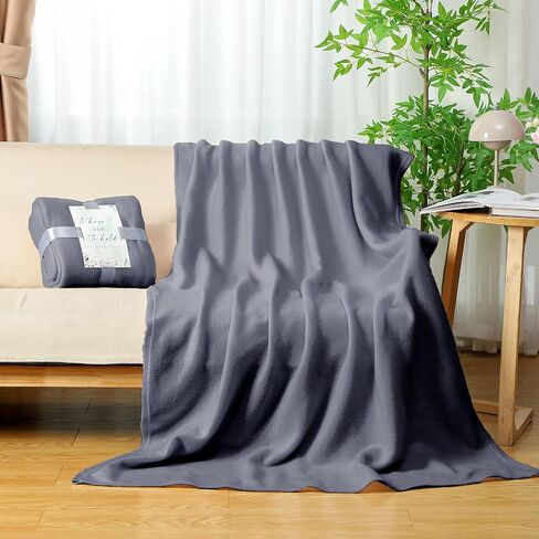 Buryeah 36 Pack Wedding Fleece Throw Blanket Bulk 50 x 60 Inch Soft Lightweight Fleece Lap Blanket with Thank You Cards and Ribbon for Wedding Sleepover Spa Slumber Favors Gifts (Light Gray) in Kuwait