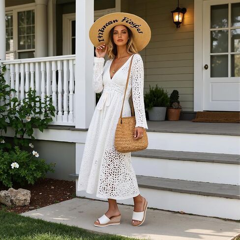 mikarka Slip On Wedge Sandals for Women, Open Toe Resort Platform Sandals Comfortable Beach Sandals Slide Espadrilles Wedges Dressy Summer Sandals Mules in Saudi Arabia