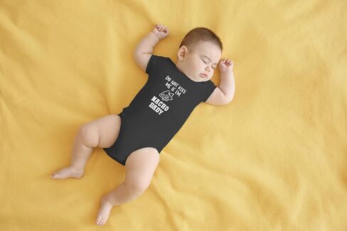 AW Fashions Do Not Kiss Me If I'm Nacho Baby Baby Bodysuit Funny Adorable Romper Cute Newborn Outfit Boys in Kuwait