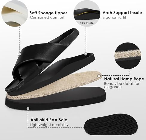منصة الصنادل للنساء 2025 Raffia espadrilles تنزلق على صندل صيفي مفتوح مع ديكور كروس كروس in Kuwait