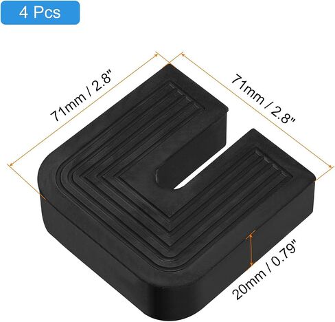 uxcell 8 Pcs 2.05x1.97x0.39 Inch Rubber Isolator Pad, U-Shaped Air Conditioner Shock Pad, Anti Vibration Pads for Air Conditioner Outdoor Condenser Unit in Saudi Arabia