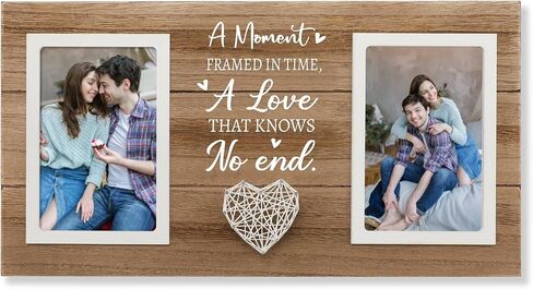 Wedding Gifts, Bride to Be Gifts for Her, Wedding Gifts for Bride- Double 4x6 Pictures Frame- Bridal Shower Gift for Bride, 8.3 x 15.7 Inch Picture Frame in Saudi Arabia