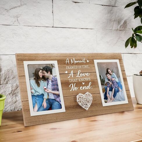 Wedding Gifts, Bride to Be Gifts for Her, Wedding Gifts for Bride- Double 4x6 Pictures Frame- Bridal Shower Gift for Bride, 8.3 x 15.7 Inch Picture Frame in Saudi Arabia