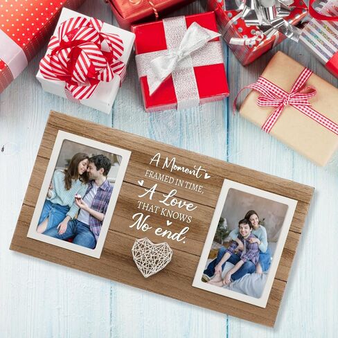 Wedding Gifts, Bride to Be Gifts for Her, Wedding Gifts for Bride- Double 4x6 Pictures Frame- Bridal Shower Gift for Bride, 8.3 x 15.7 Inch Picture Frame in Saudi Arabia