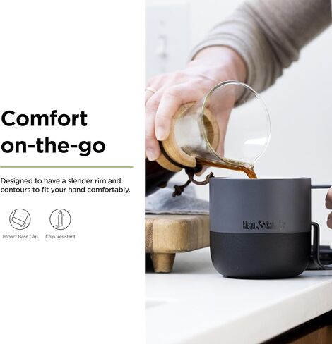 Klean Kanteen Rise 14oz Mug - Stainless Steel with Flip Lid - Stellar in Kuwait