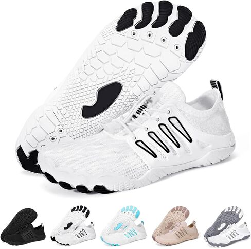 Hike Barefoot Water Shoes for Women Men Footwear, Quick Dry Wide Toe Box Pro Beach Swim Athletic Sports Shoes, Non-Slip Lightweight Aqua Shoe for Pool Hiking Walking Kayaking Diving Surfing in Kuwait