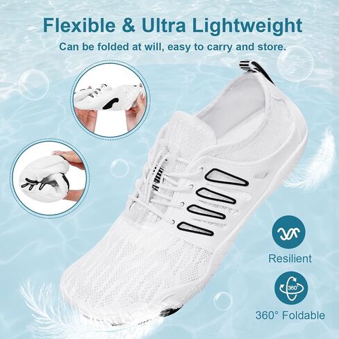 Hike Barefoot Water Shoes for Women Men Footwear, Quick Dry Wide Toe Box Pro Beach Swim Athletic Sports Shoes, Non-Slip Lightweight Aqua Shoe for Pool Hiking Walking Kayaking Diving Surfing in Kuwait