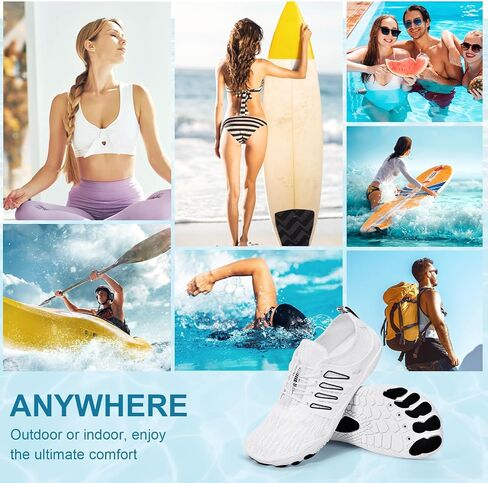 Hike Barefoot Water Shoes for Women Men Footwear, Quick Dry Wide Toe Box Pro Beach Swim Athletic Sports Shoes, Non-Slip Lightweight Aqua Shoe for Pool Hiking Walking Kayaking Diving Surfing in Kuwait