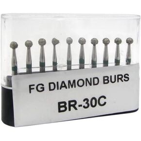 High Speed Carborundum Burs FG Diamond Burs Excellent Drill Bits Set,50pcs（BR-30C）