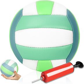 Size 2 Mini Volleyball 5.3 inch Small Beach Volleyball Soft Outdoor Indoor Volleyball Autograph Ball with Air Pump Volleyball Team Gifts for Kids Youth Volleyball Team Collectors Sports Party（NO PEN）