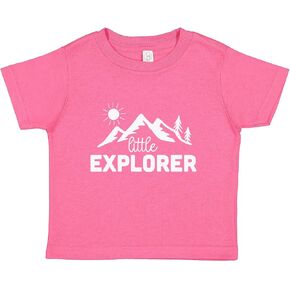 Little Explorer Hiking Trails Camping Baby Infant Toddler Tee Shirt (Assorted Colors)