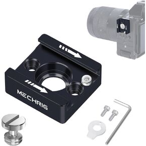 Cold Shoe Mount with 3/8 Screw for Heavy-Duty Camera Cage, Universal Aluminum Alloy Adapter for Monitor, LED Light, DSLR, Sony Canon Nikon – Anti-Slip Quick Release(62031B)