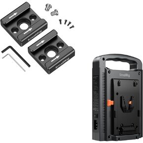 SmallRig Cold Shoe Mount (2-Pack) and V Mount Battery Charger