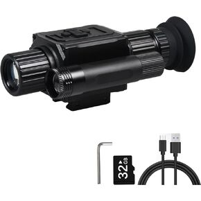 الرؤية الليلية الرقمية أحادية العدل HD 1080 بكسل نطاق الرؤية الليلية بالأشعة تحت الحمراء مع تسجيل فيديو 5x AI Zoom ، وكاميرا الرؤية الليلية للمراقبة ومراقبة الحياة البرية