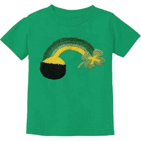 Toddler Boy Girl St Patrick's Day T-Shirt Lucky Shamrock Tees Chenille Patch Irish Tops