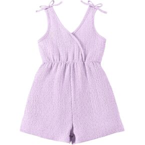 U·nikaka Toddler Girl Romper Soild Baby Girls Jumpsuit Shorts Sleeveless Infant Jumpsuit Shorts Overalls One Piece Outfit