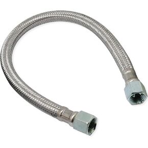 High Pressure Braided Hose Extension With Flapper,Air Compressor Accessories,M14-1.5mm Female,1pcs,400mm Length, Silver