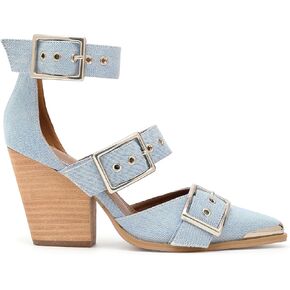 Mi.iM Hendrix Chunky Heel Buckle-on Pointed Toe Sandals