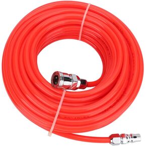Hybrid Air Hose - Air Compressor Hose Kit, Hybrid Lead-in Air Hose, 5x8mm,15M Red ble Hose with Quick Connectors for Woodworking, Auto Repair, and Garden Irrigation