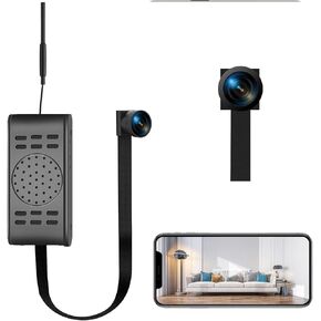 Mini Camera 4K HD DIY Module WI-FI Small Nanny Cam Portable Wireless Security Camera 155° Wide Angle with Motion Detection for Indoor/Pet