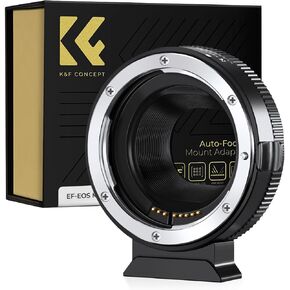 K&F Concept EF to EOS M Adapter, Auto Focus Lens Mount Adapter for Canon EF EF-S Lens and Canon EOS M Mount Cameras
