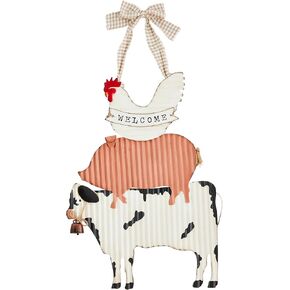 Mud Pie Farm Animal Door Hanger; 21 1/2" x 16 3/4"