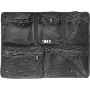 Lid Organizer for The Pelican 1560 Case, 5 Mesh Pockets Design for Storage, Comes with Screws, Fits for 19.92 x 14.98 Inches Internal Case Size Bigger Hard Cases Camera Cases Diving Dry Boxes