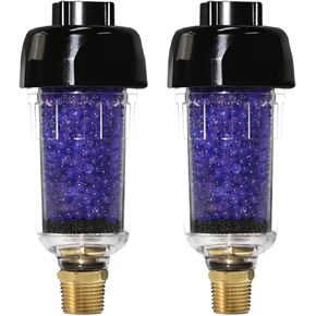 LE LEMATEC Air Compressor Dryer Bundle: 3/8" & 1/4" Desiccant Filters for Pneumatic Tools, HVLP Spray Guns – Clean, Dry Air for Professional Use