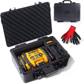 حالة ضاغط الهواء الصلب لـ Dewalt 20V Max Tyre Velatorator DCC020IB - مقاوم للغبار ، مقاوم للماء ، وقائي مقاوم للصدمة للتخزين الصلب حقيبة محفوظة لمضخة الهواء والبطارية والشاحن مع القفازات （CASE） فقط））