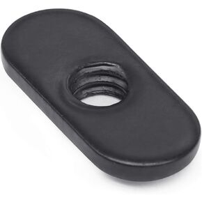 Bueyfolt 25 Packs 1/4-20 Black T-Nut, Centered Thread Slide in Economy T-Nut for T Slot Track, Applicable to 10 Series or 1.0'' Base Aluminum Extrusion