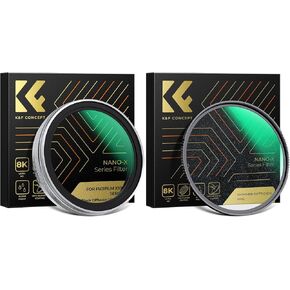 Black Mist Diffusion 1/4 Filter(Silver Frame) + 49mm Shimmer Diffusion 1 Glimmer Glass Filters Kit (Nano X Series) for Fujifilm X100 Series, X100/X100F/X100S/X100T/X100V/X100VI